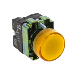 Лампа сигнальная BV65 желтая с подсветкой EKF