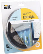  Лента LED 5м блистер LSR-3528W120-9.6-IP20-12V белый цвет IEK-eco