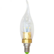 Лампа светодиодная LB-71 свеча на ветру 3.5W 230V Е14 2700К  (золото) Feron